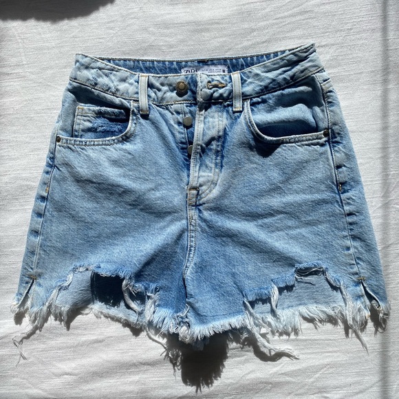 Zara Pants - ZARA HIGH WAIST DENIM SHORTS